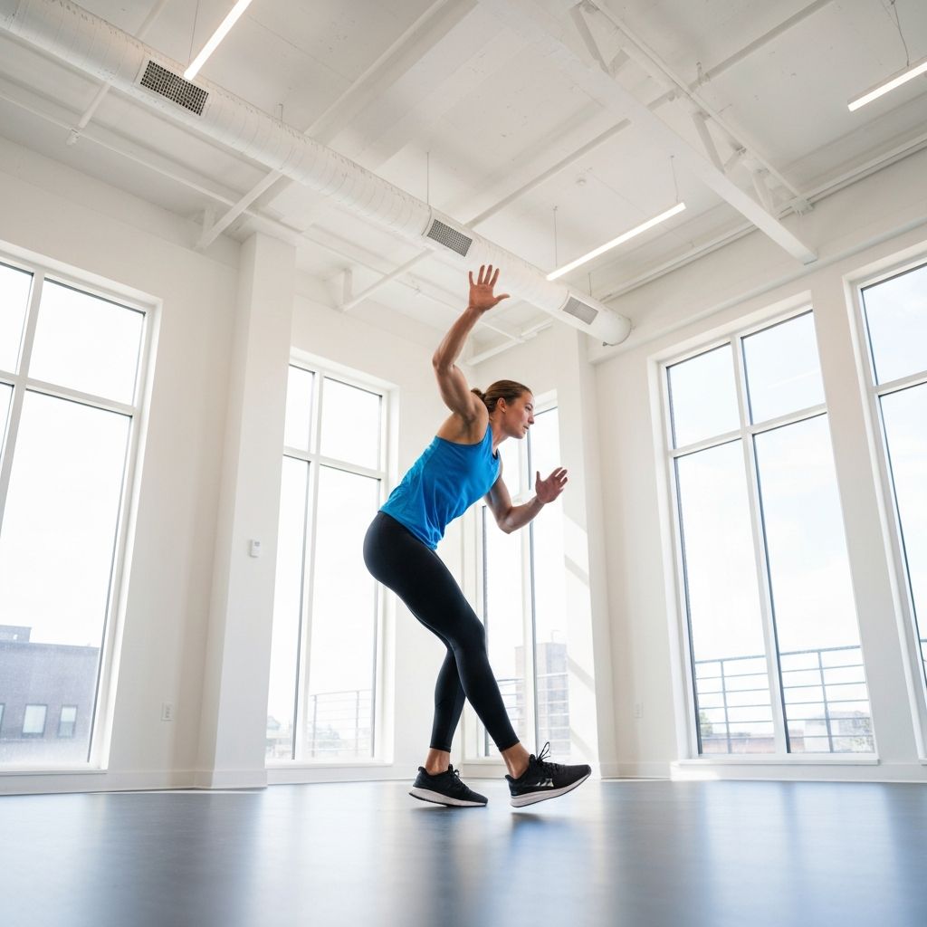 Person practicing movement exercises